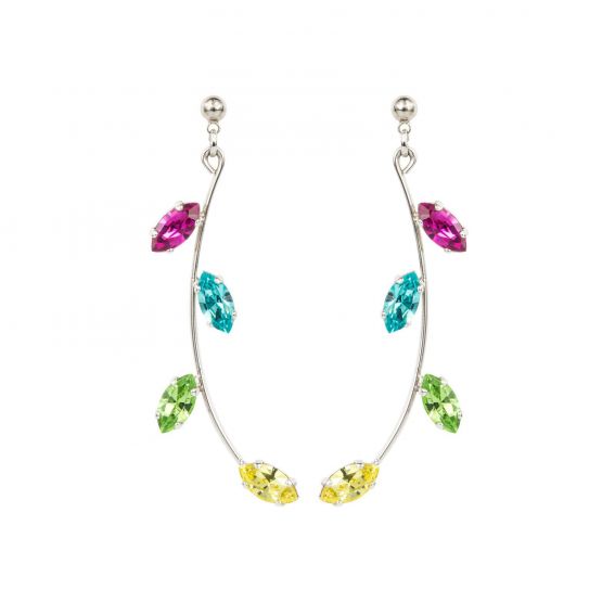 Swarovski blauwe kristallen oorbellen