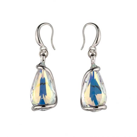 Swarovski blauwe kristallen oorbellen