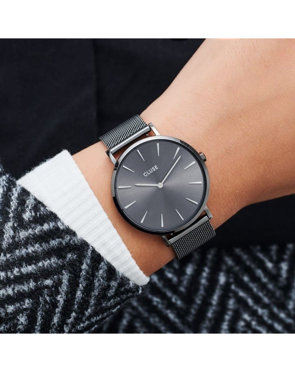 CLUSE Horloge - La bohème Mesh Donkergrijs - CW0101201022