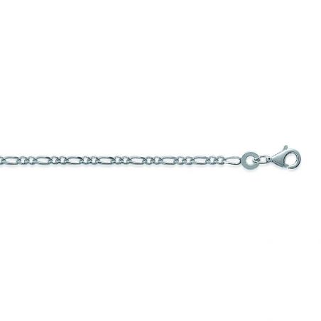 Chaine Figaro 1-2 argent rhodié
