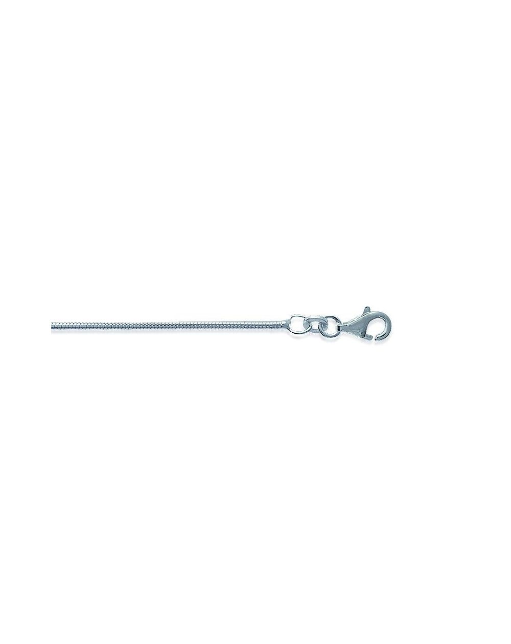 Maille serpent ronde argent
