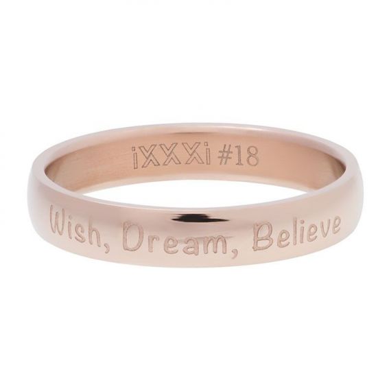 Anneau iXXXi Wish, Dream, Believe rosé en réduction - Bijoux iXXXi