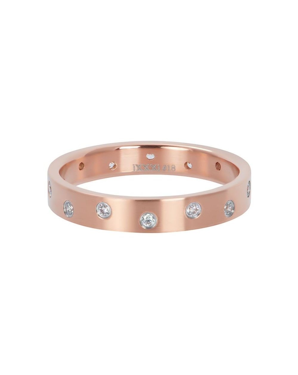 Anneau iXXXi 14 pierres rosé mate iXXXi - Bague iXXXi
