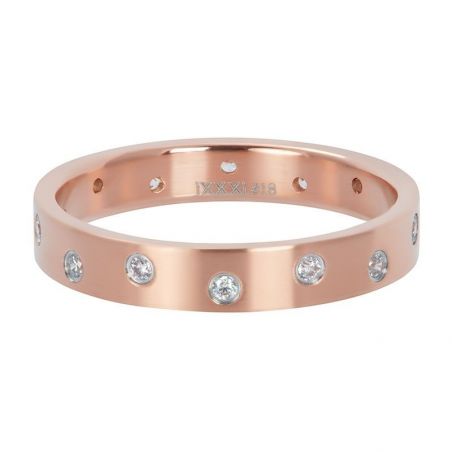 Anneau iXXXi 14 pierres rosé mate iXXXi - Bague iXXXi