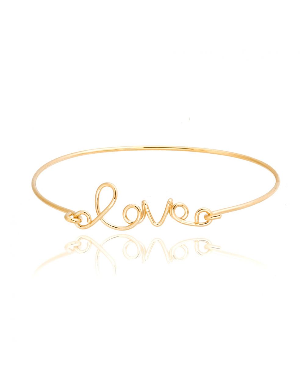 Bracelet 7bis Love script doré - Bracelet de la marque 7bis