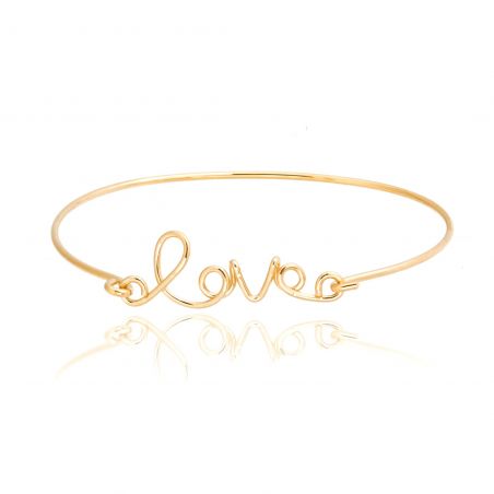 Bracelet 7bis Love script doré - Bracelet de la marque 7bis