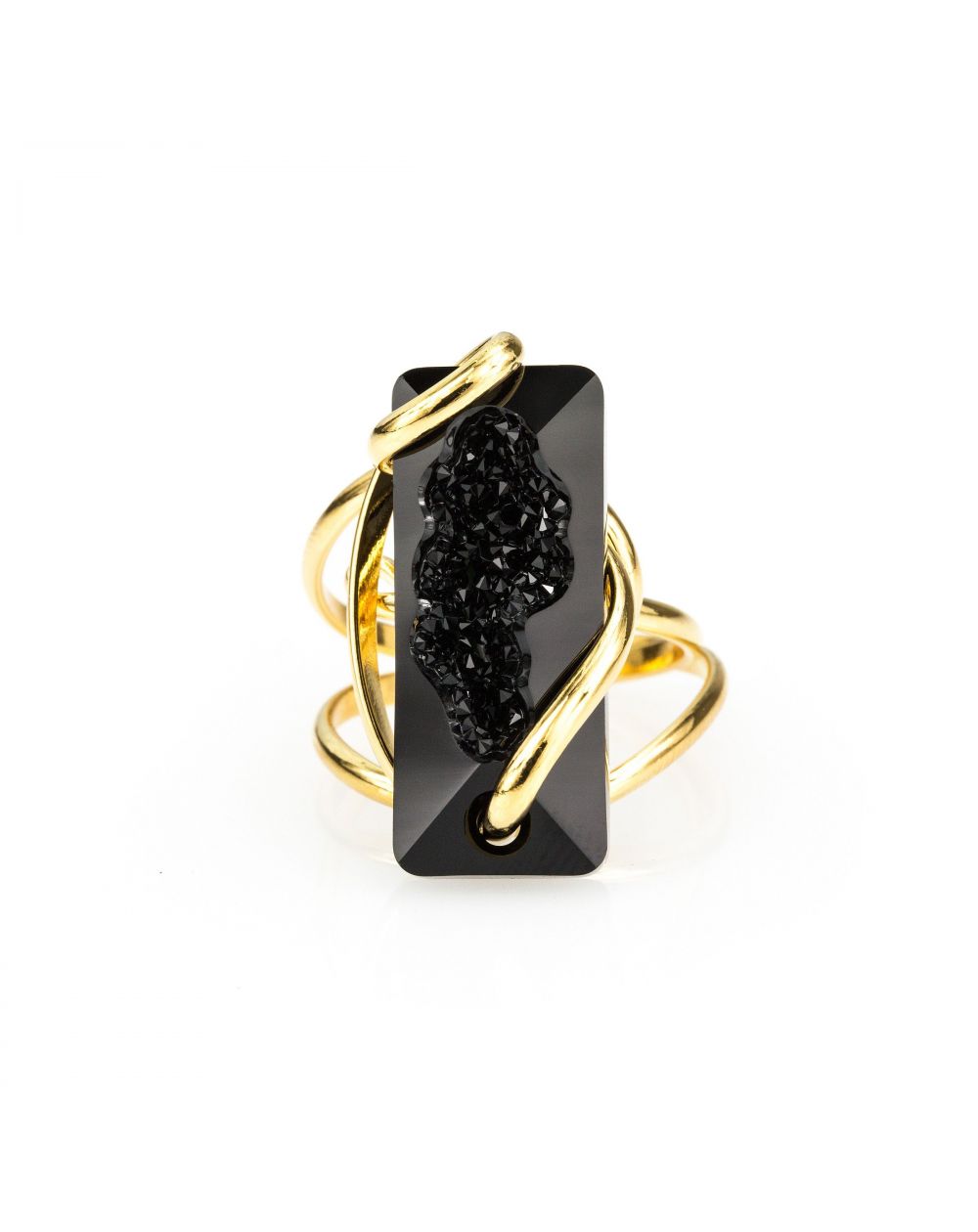 Andrea Marazzini bijoux - Bague cristal Swarovski Moondust Black