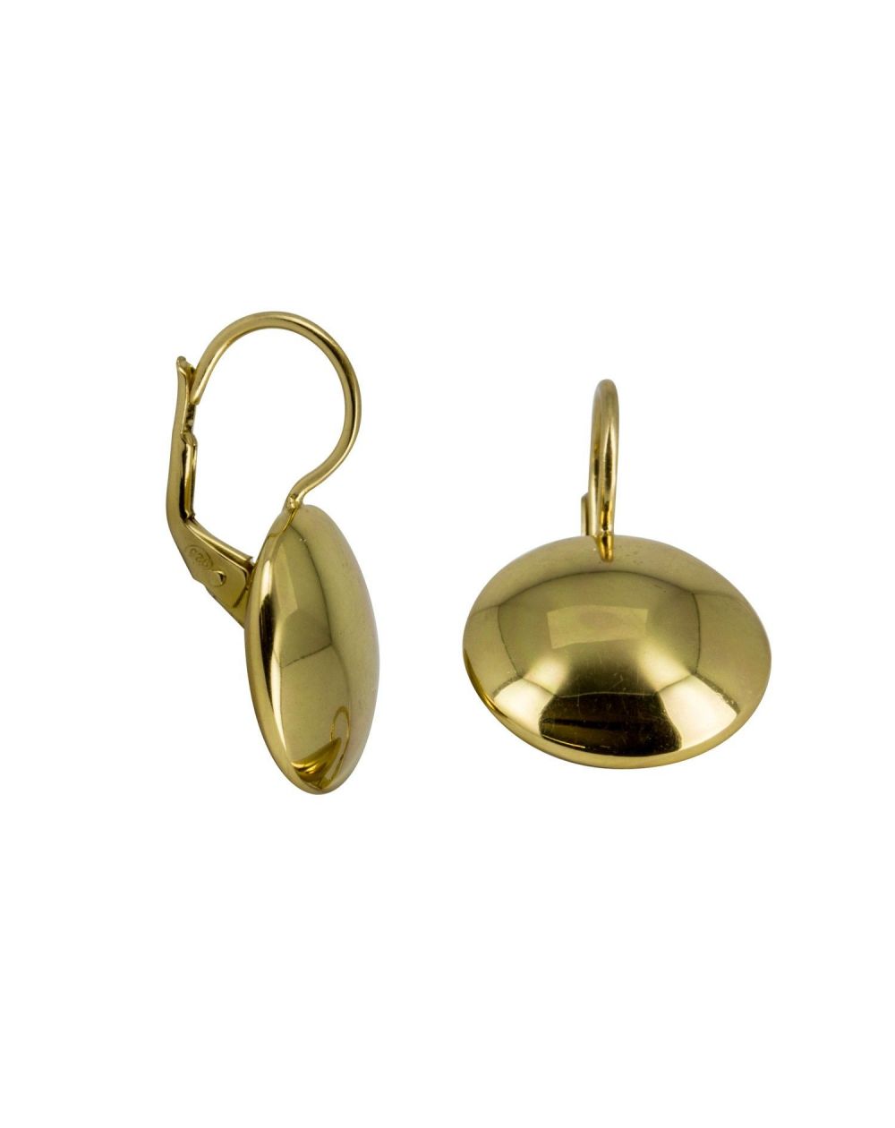 Bijou en argent - Earrings gold flat pellets