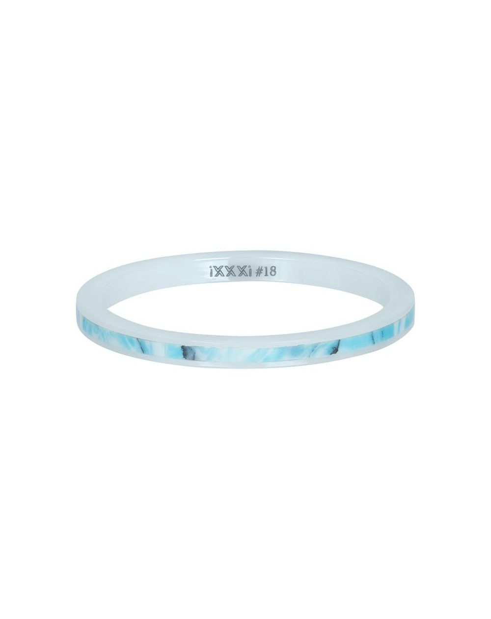 Anneau céramique shell bleu paradise iXXXi - Bague marque iXXXi