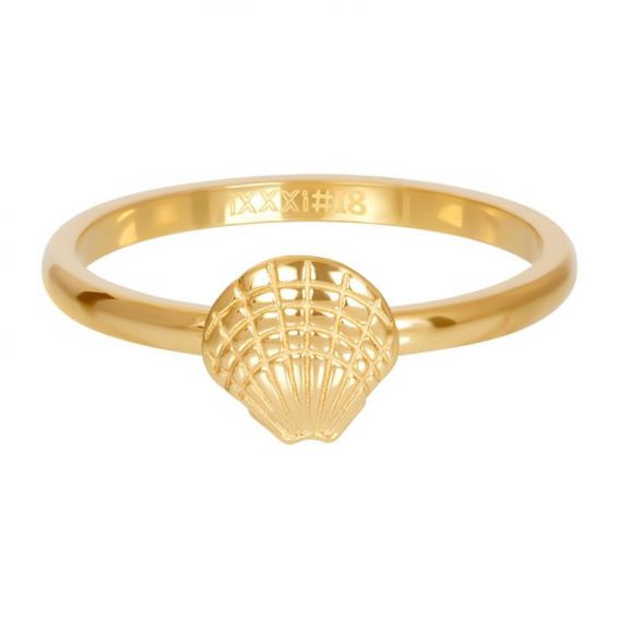 Anneau symbole coquillage de mer doré R3508-01 - Bijoux de marque iXXXi