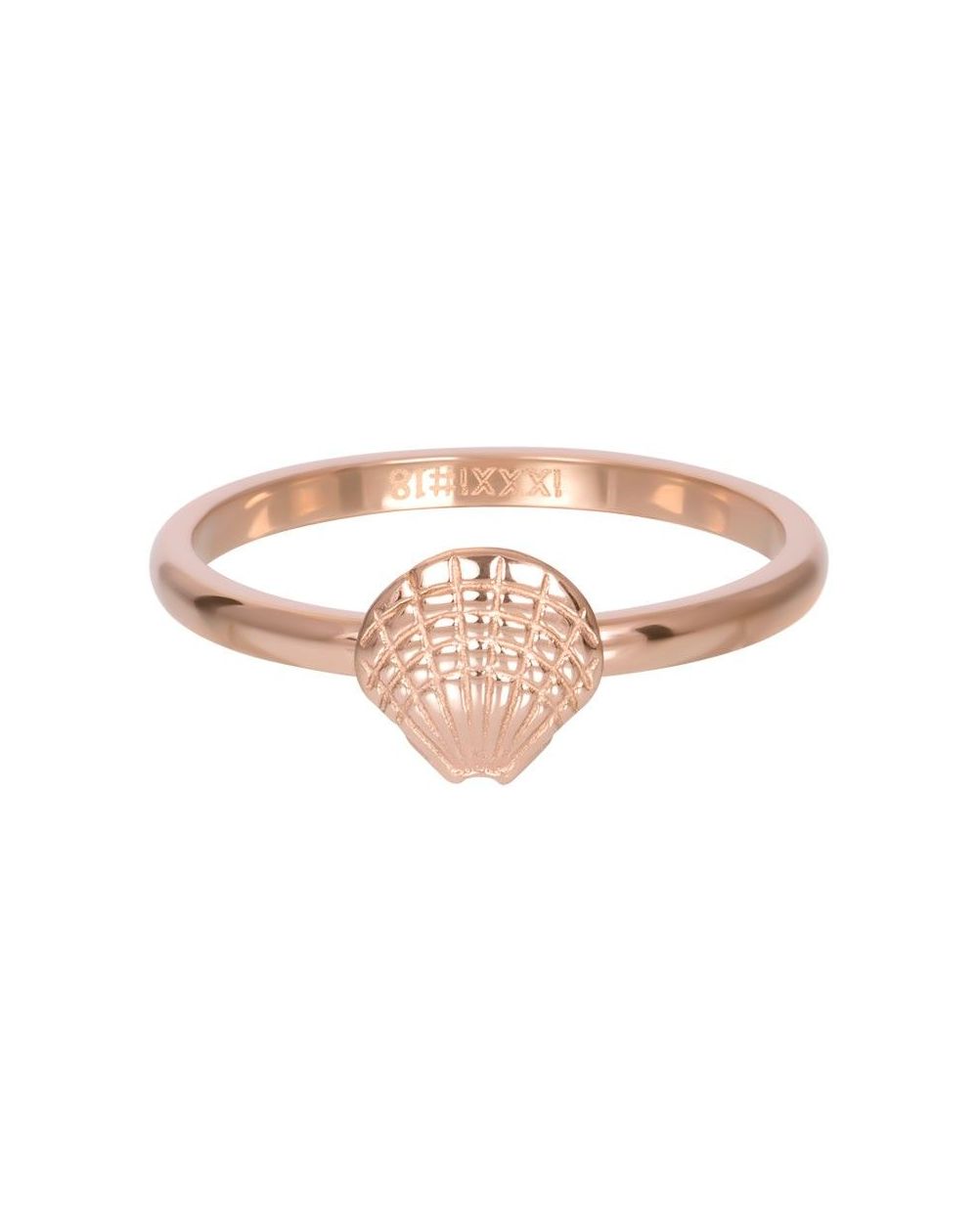 Anneau symbole coquillage de mer rosé R3508-02 - Bijoux de marque iXXXi