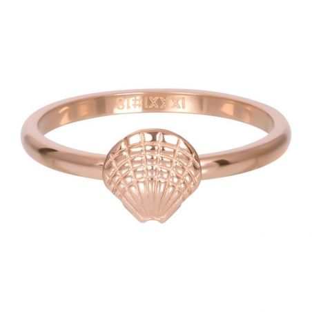 Anneau symbole coquillage de mer rosé R3508-02 - Bijoux de marque iXXXi