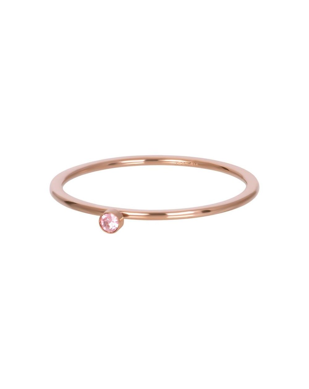 Solitaire rosé 1mm pierre rose - Bijoux & bague de la marque iXXXi
