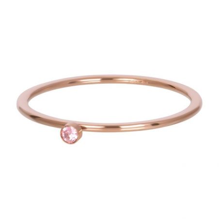 Solitaire rosé 1mm pierre rose - Bijoux & bague de la marque iXXXi