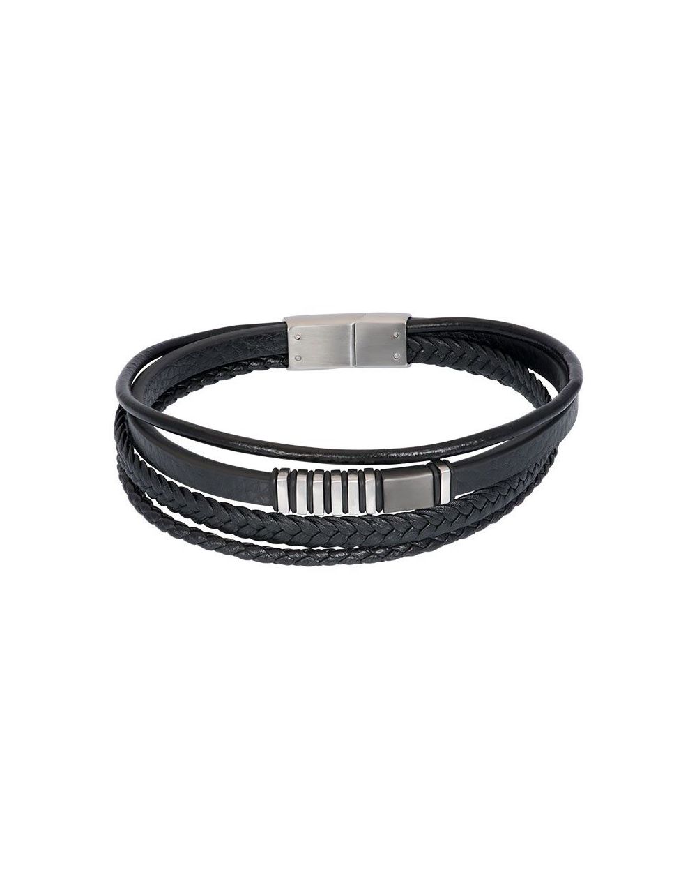 Bracelet iXXXi en cuir pour homme M00520-04 noir - Marque iXXXi
