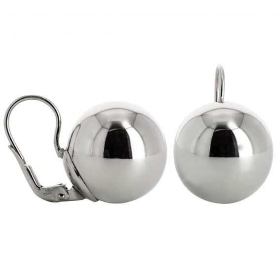Dormeuses rondes argentées - Bijoux et boucles d'oreilles en argent