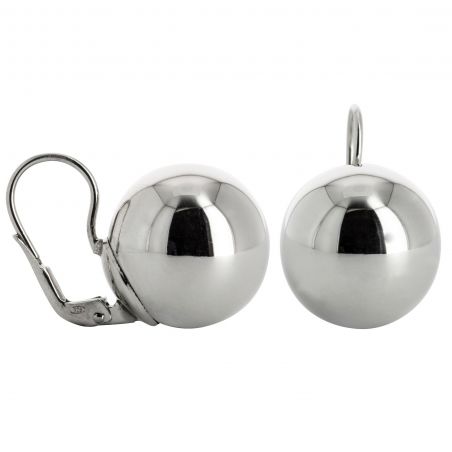 Dormeuses rondes argentées - Bijoux et boucles d'oreilles en argent
