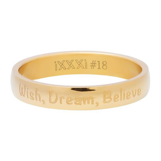 Anneau iXXXi Wish, Dream, Believe doré en réduction - Bijoux iXXXi