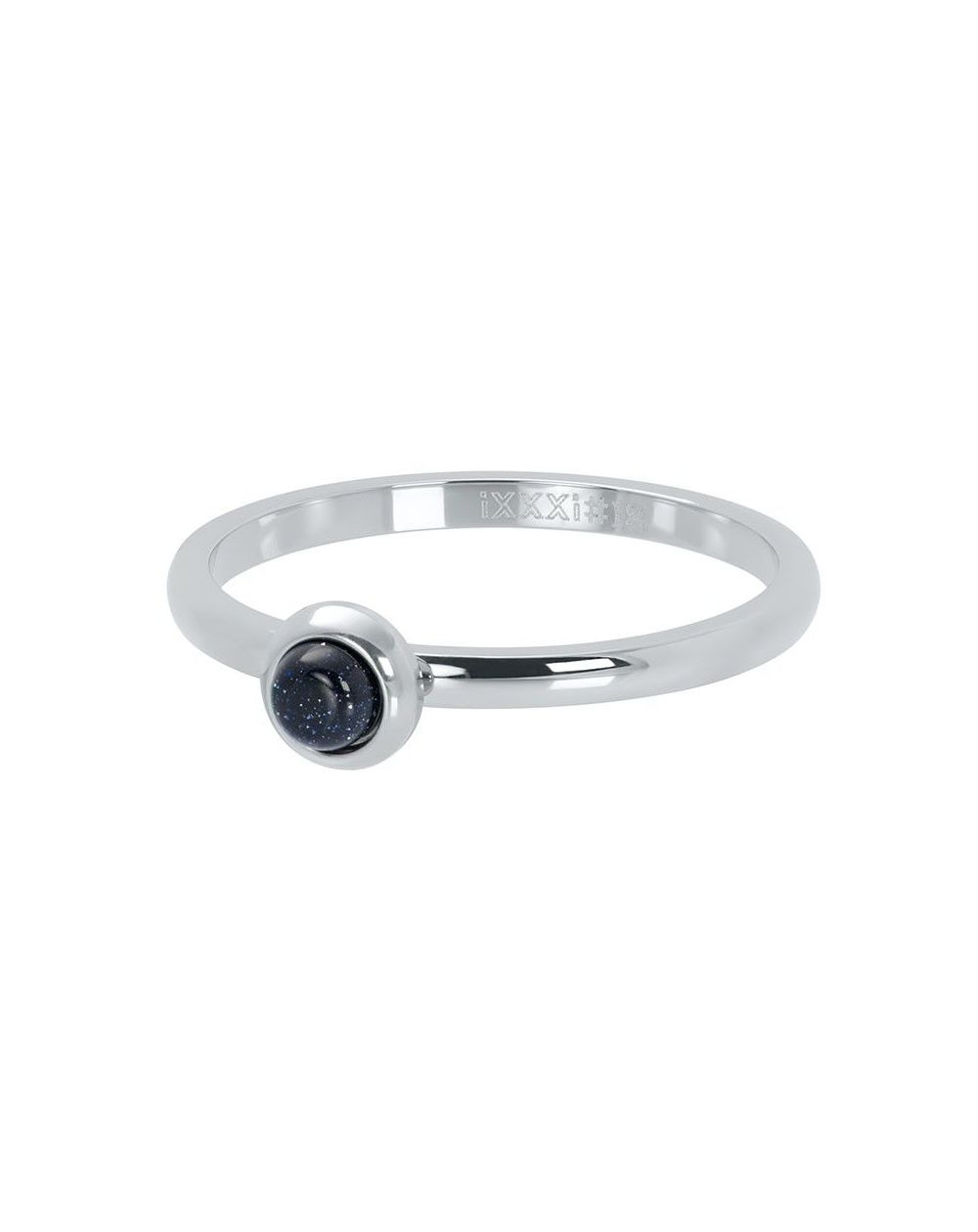Solitaire golden iXXXi natural blue stone pailletté