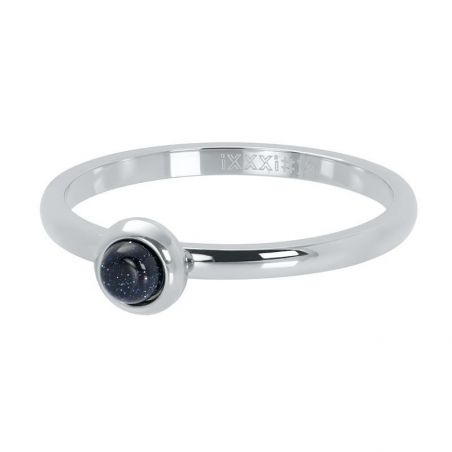 Solitaire golden iXXXi natural blue stone pailletté