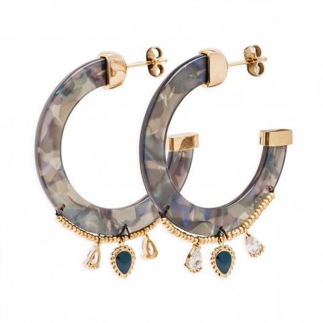 Boucle d'oreille Hipanema Flavia Blue - Bijoux de marque Hipanema