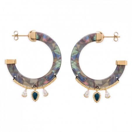 Boucle d'oreille Hipanema Flavia Blue - Bijoux de marque Hipanema