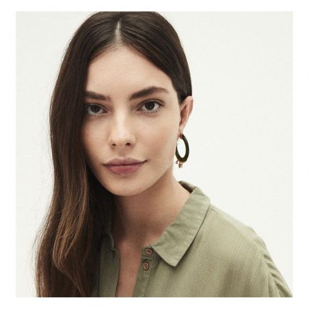 Boucle d'oreille Hipanema Flavia Green - Bijoux de marque Hipanema