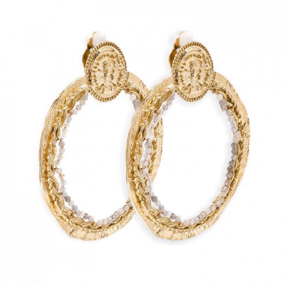 Boucle d'oreille Hipanema Delphes Gold - Bijoux de marque Hipanema