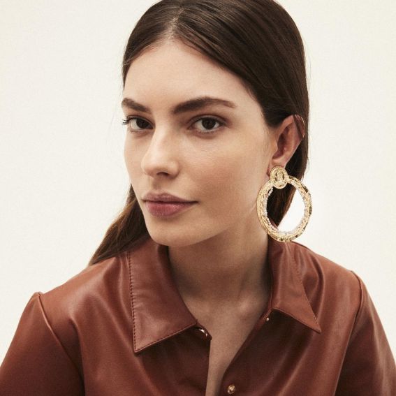 Boucle d'oreille Hipanema Delphes Gold - Bijoux de marque Hipanema