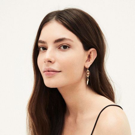 Boucles d'oreilles Wolfie Amber - Bijoux de marque Hipanema