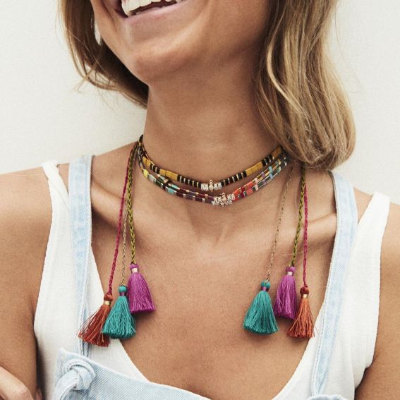 Collier Hipanema Akita Ocre - Bijoux de la marque Hipanema