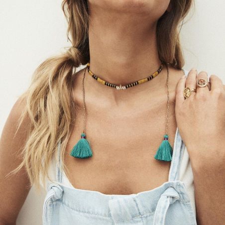 Collier Hipanema Akita Ocre - Bijoux de la marque Hipanema