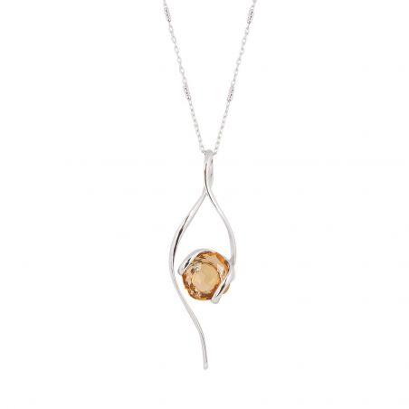 oval Swarovski mint crystal necklace