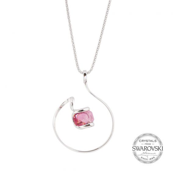 ovale Swarovski munt kristal ketting