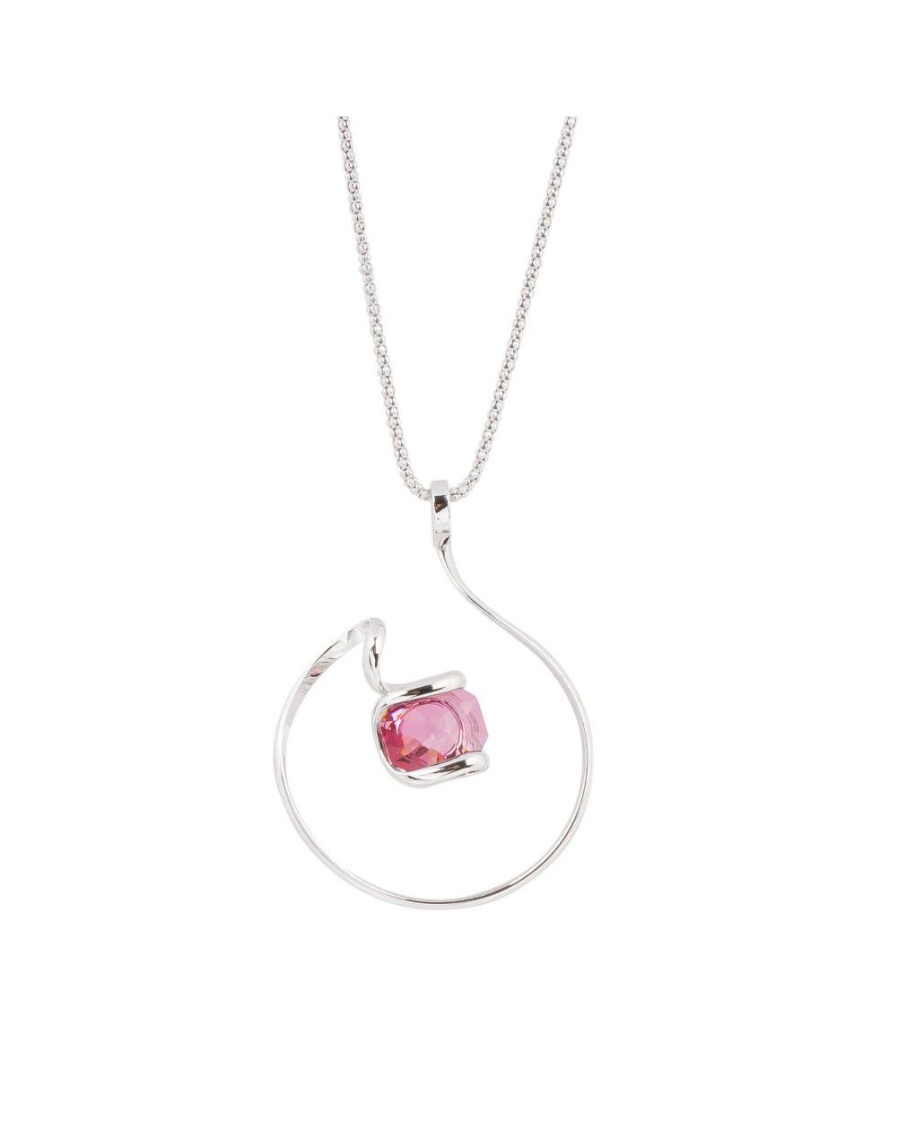 ovale Swarovski munt kristal ketting