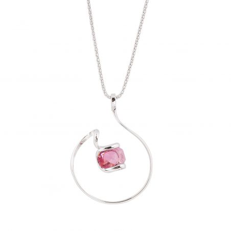 ovale Swarovski munt kristal ketting