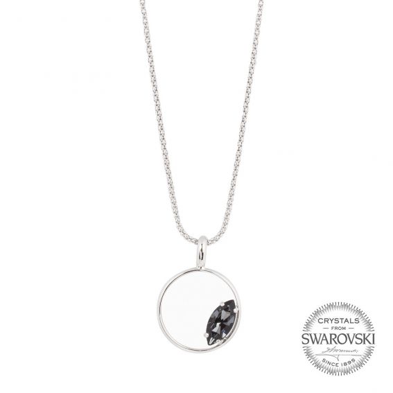 Collier Andrea Marazzini, bijou cristal Swarovski Navette Silver night
