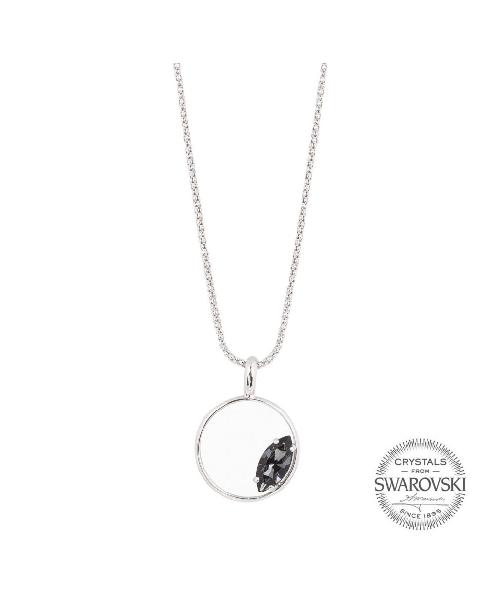 Collier Andrea Marazzini, bijou cristal Swarovski Navette Silver night