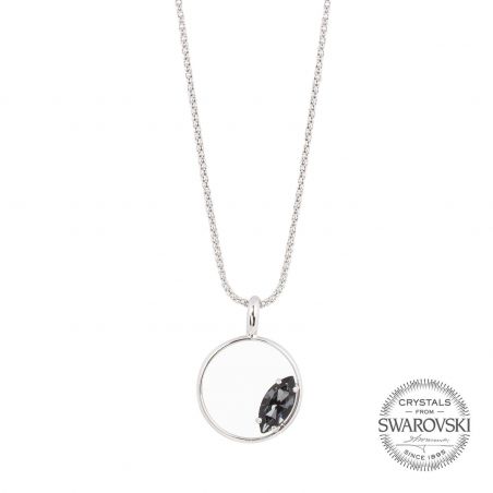 Collier Andrea Marazzini, bijou cristal Swarovski Navette Silver night