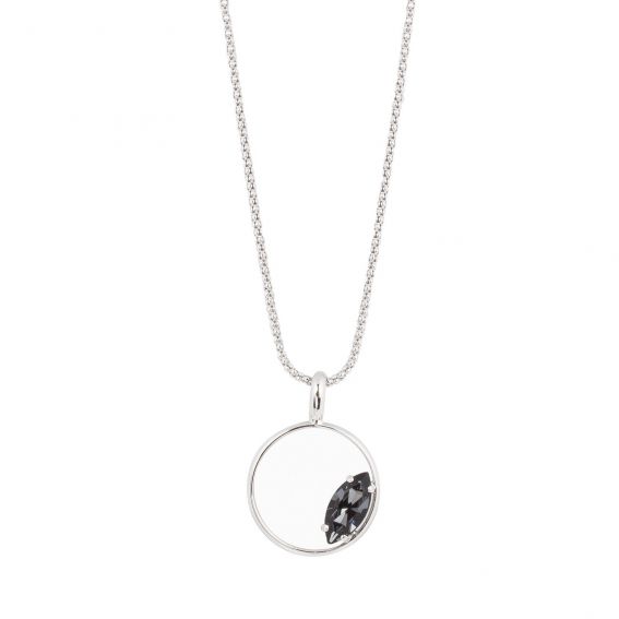 Collier Andrea Marazzini, bijou cristal Swarovski Navette Silver night