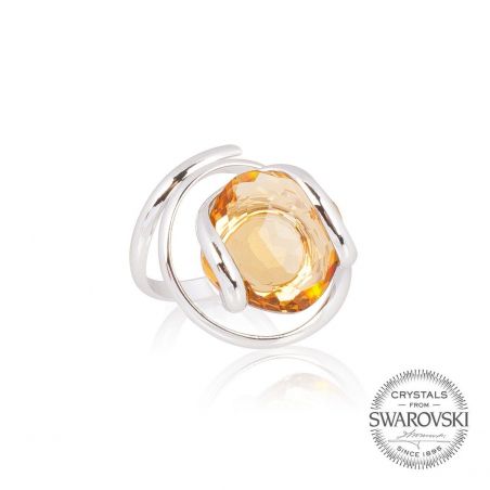 Andrea Marazzini bijoux - Bague cristal Swarovski golden shadow