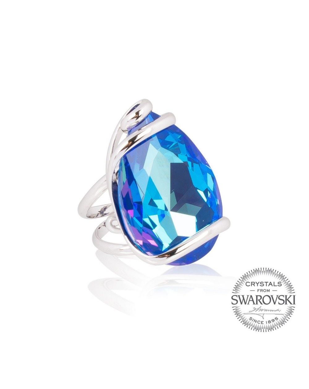 Andrea Marazzini bijoux - Bague cristal Swarovski Blue Delite
