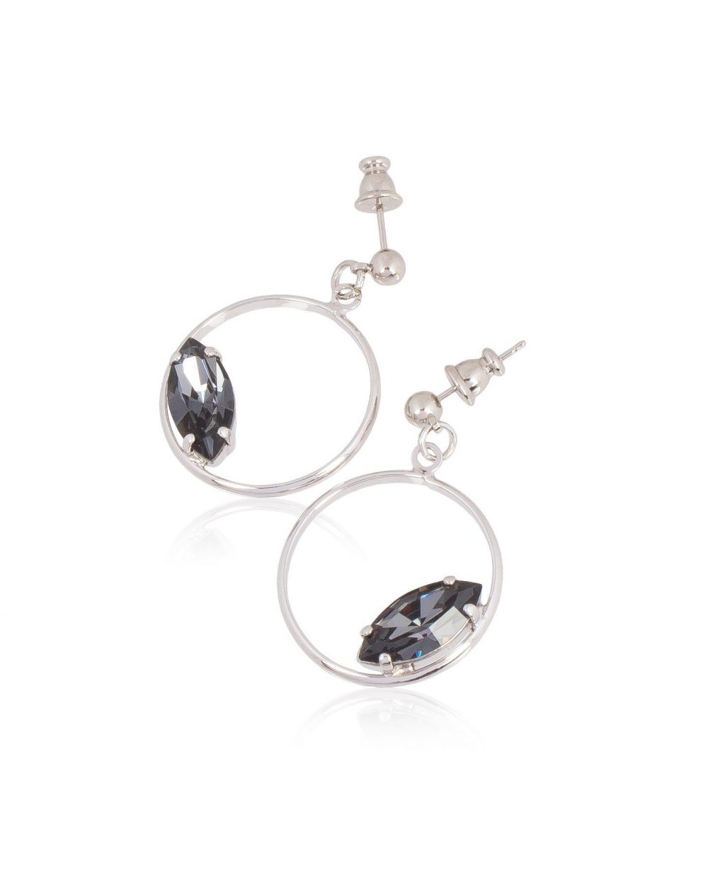 DENIM blue Swarovski crystal earrings