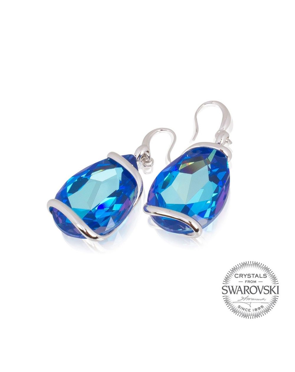 Boucles d'oreille Andrea Marazzini cristal Swarovski - Blue Delite