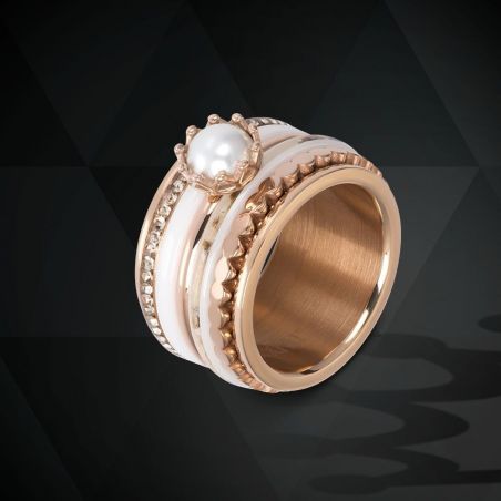 Silver rectangular shell stone