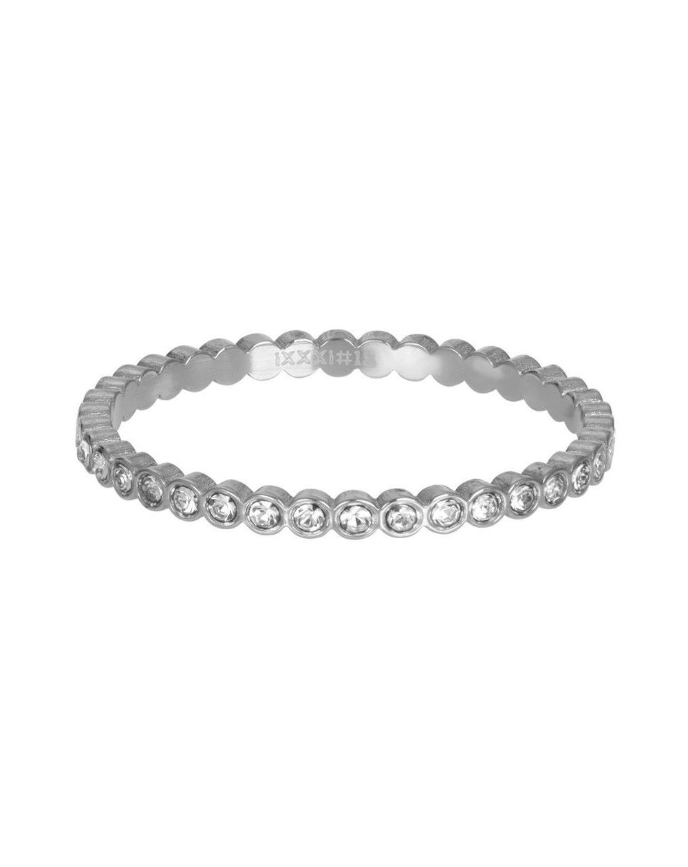 Petits cercles avec pierres argent - Anneau couvrant iXXXi - R05803-03