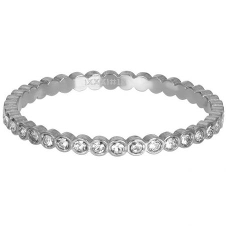Petits cercles avec pierres argent - Anneau couvrant iXXXi - R05803-03