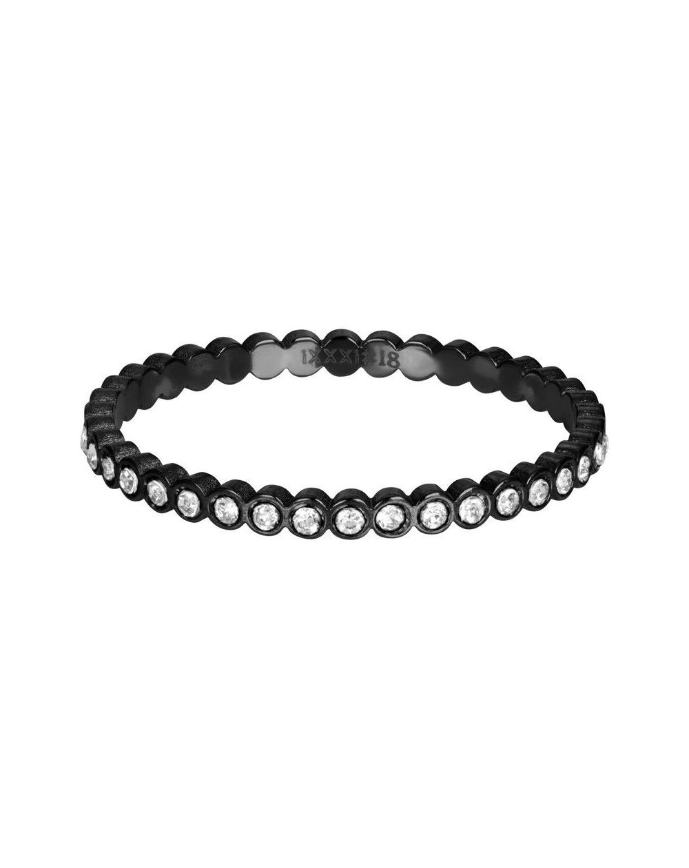 Petits cercles avec pierres noir - Anneau couvrant iXXXi - R05803-05