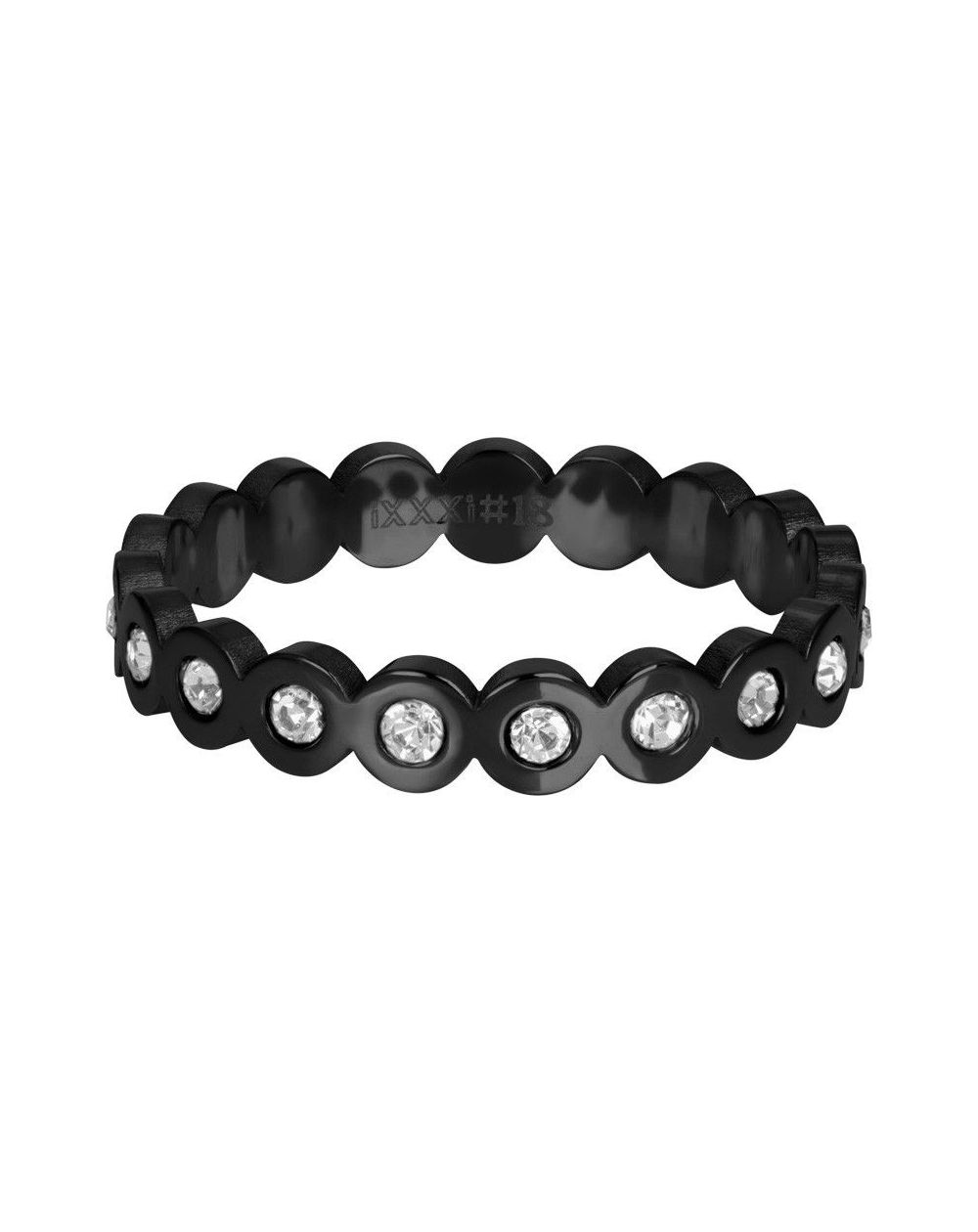 Grands cercles avec pierres noir - Anneau couvrant iXXXi - R05805-05