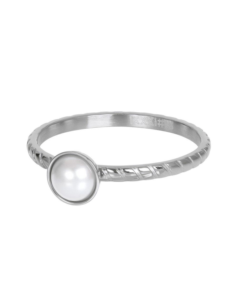 Silver rectangular shell stone